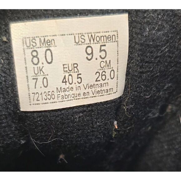 Vans Sk8-Hi Japanese Checkerboard High-Top Sneakers Black/Red Size US Mens 8 - Picture 6 of 7